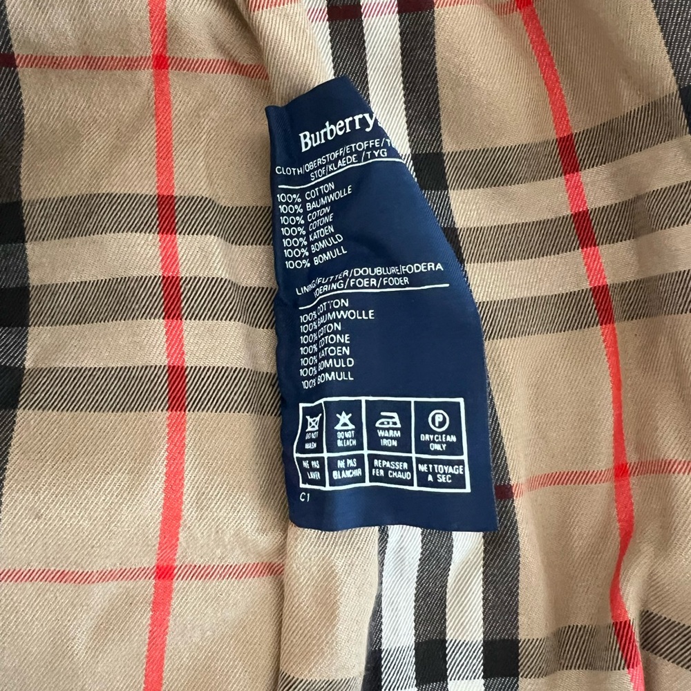 Vintage Burberry Beige Check Lined Trench - Picture 3 of 12